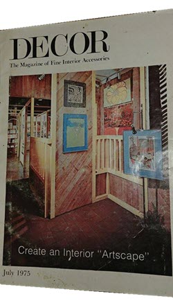 Decor Magazine July 1975 ft Barry A Biddle & Serigraphix Gallery 250x437